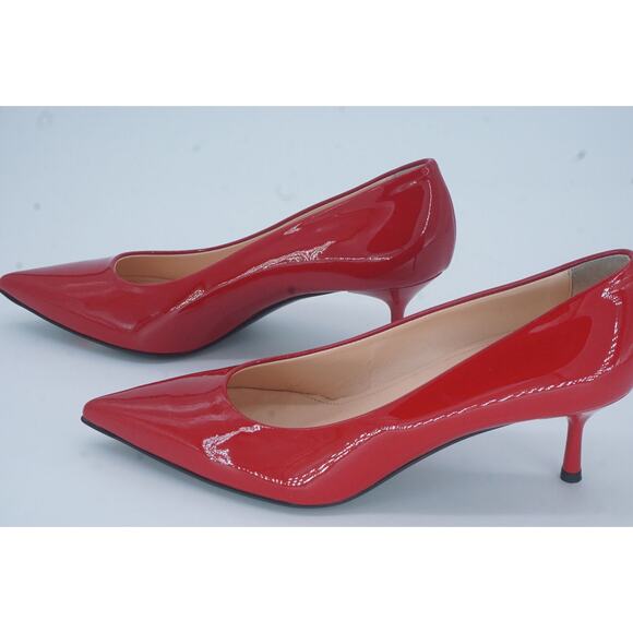 AGL Virna Red Patent Leather Ponted Toe low Heel High Pumps SZ 39.5 NIB $425 - Picture 10 of 12